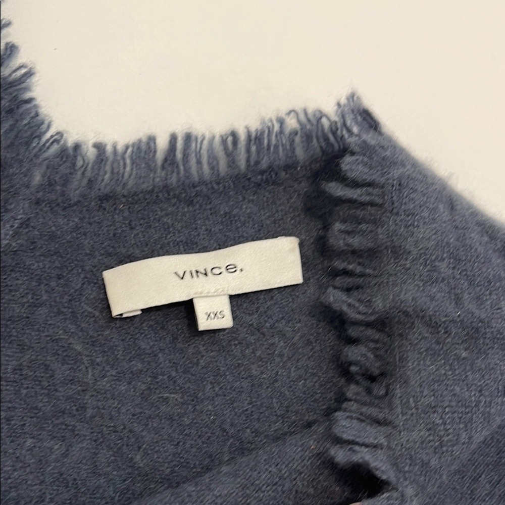Vince 100% Cashmere Frayed Neck Sweater - Picture 2 of 10
